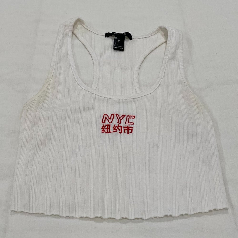 Forever 21 NYC embroidered Tank Top